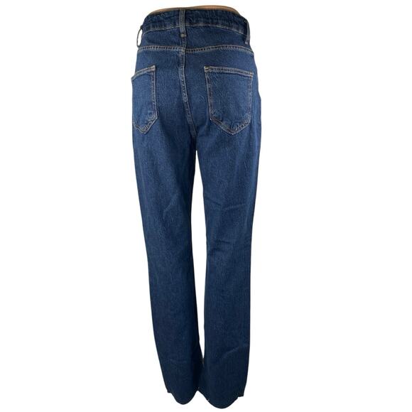 NEW Piral Women's Blue High Waisted Cross Belt Straight Denim Jeans Size M - Picture 3 of 5